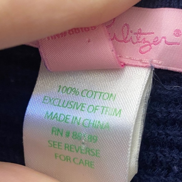 ⭐️ 2 for $25 • Lilly Pulitzer || Fringe Sweater Vest Navy Blue Medium - Picture 5 of 7